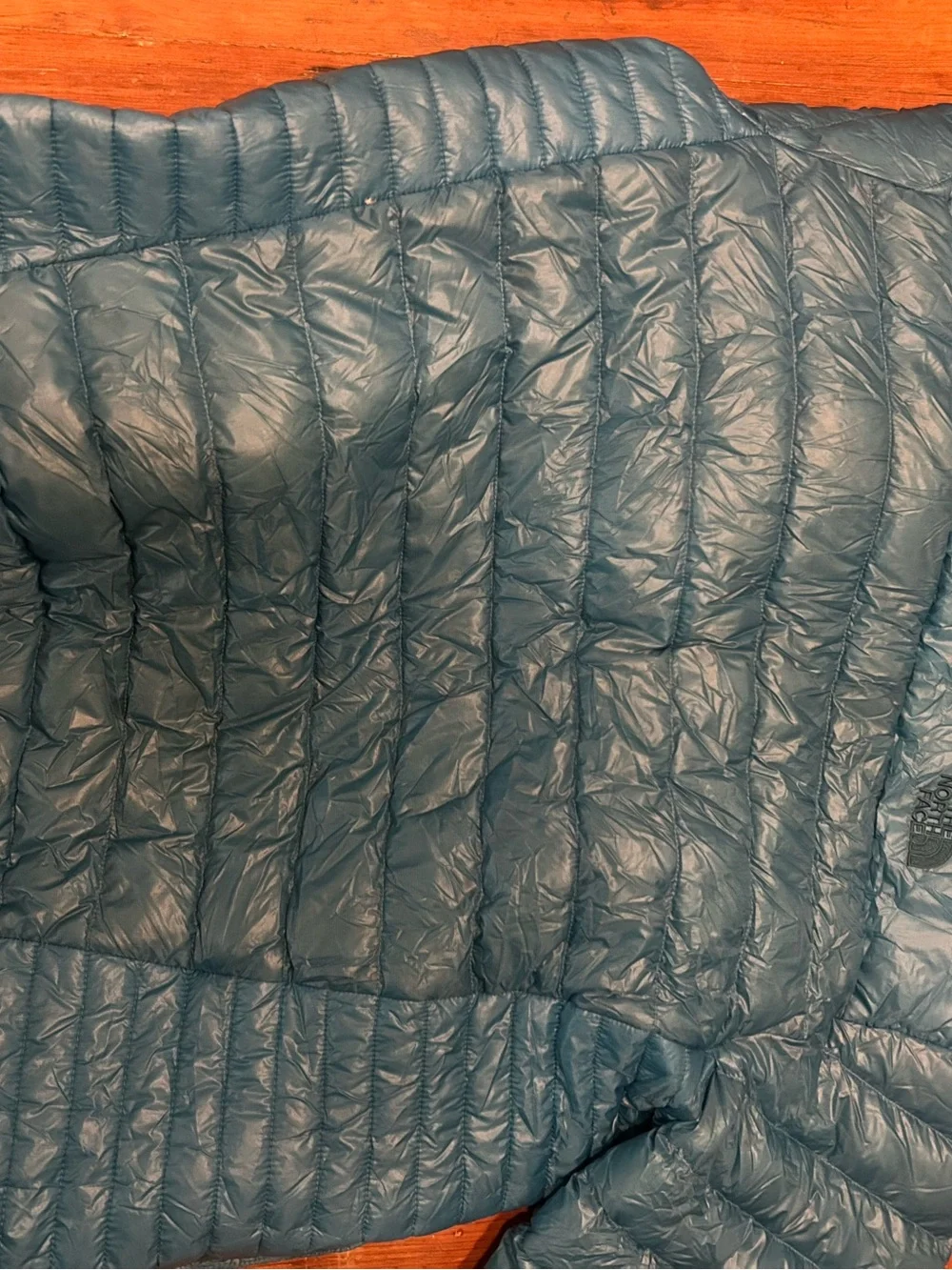 The north face blue down puffer